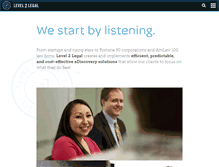 Tablet Screenshot of level2legal.com